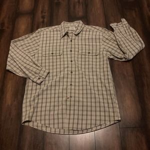 L.L Bean Plaid Long Sleeve Button Down Shirt Men’s Size Medium